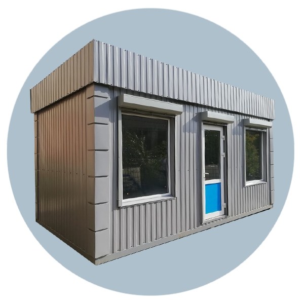 Торговый киоск с рекламным коробом 6000х2400 мм