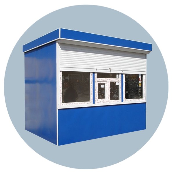 Торговый киоск с рекламным коробом 3000х3000 мм