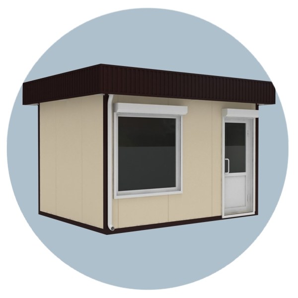 Торговый киоск с рекламным коробом 4000х3000 мм